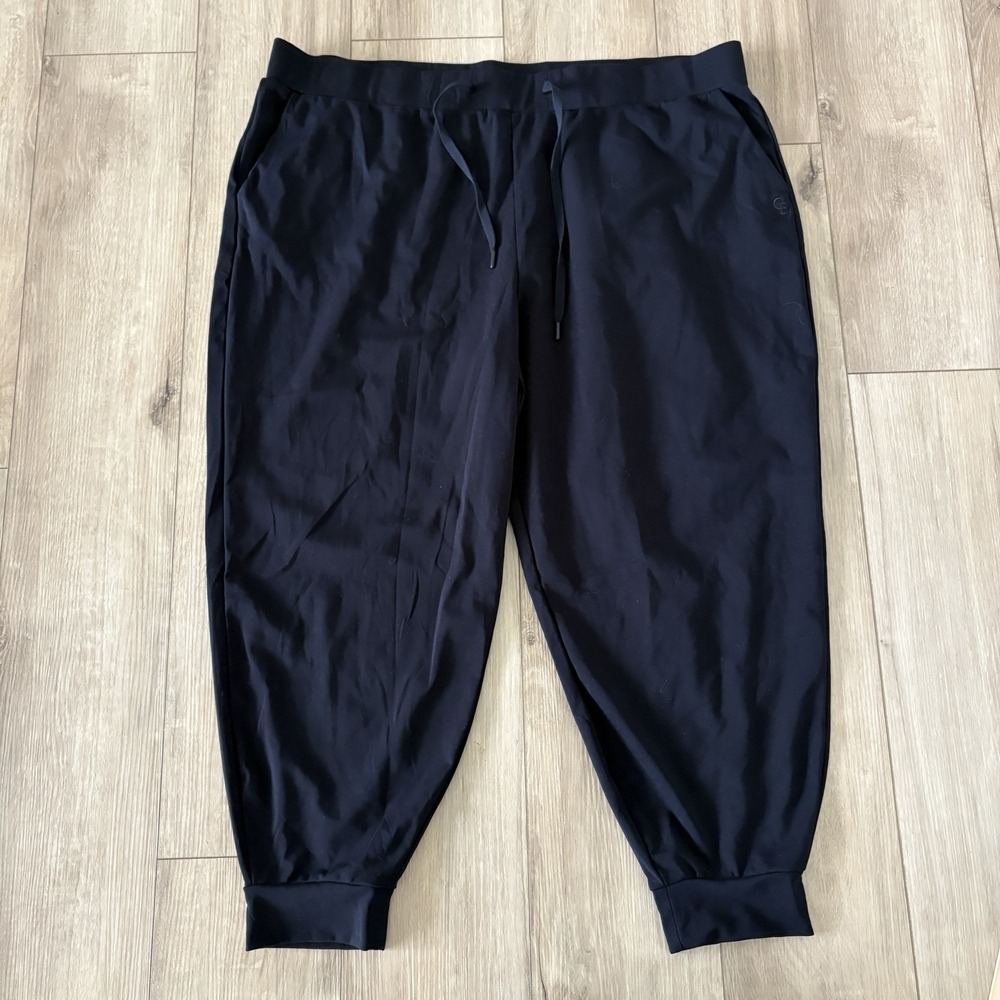 Cozy Earth Bamboo Jogger Pant Black Womens Size XXXL High Rise Stretch Pockets
